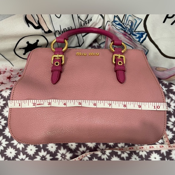 SOLD already! Miu Miu Madras Bi-color Baulleto Top handle 2 way crossbody bag - Picture 9 of 11
